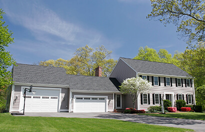 A completed commercial roofing project with durable metal roofing panels.