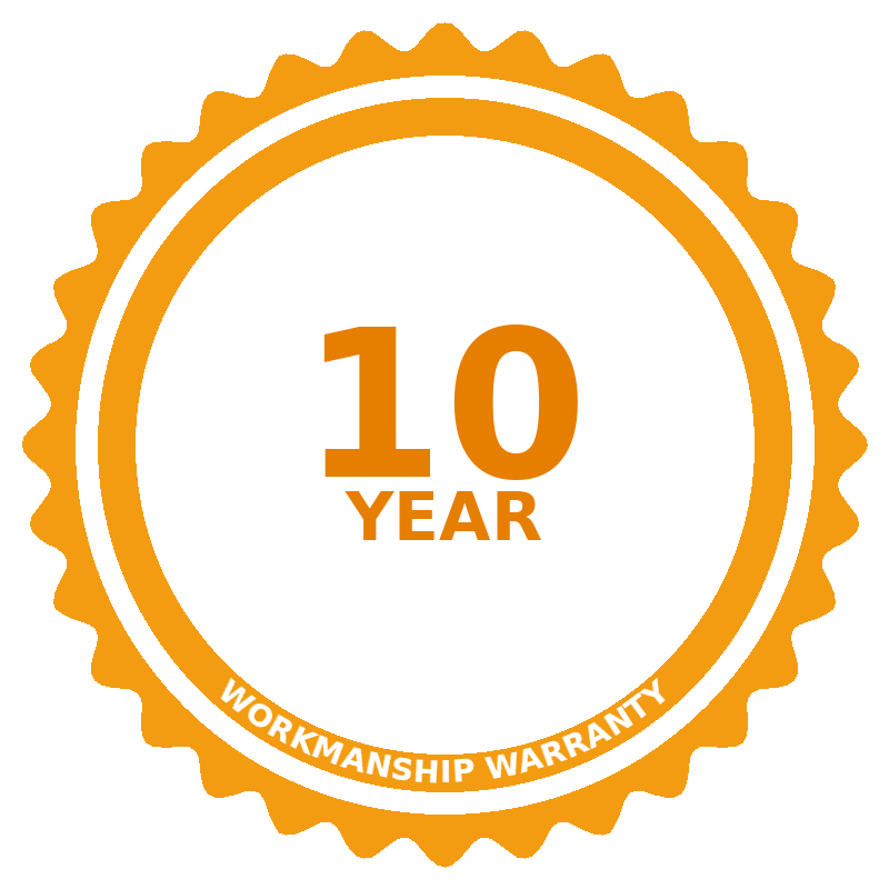 10 Year Workmanship Warranty