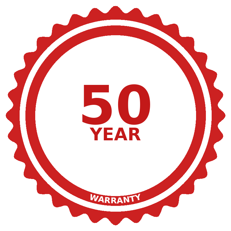 50 Year Manufacturer Warranty
