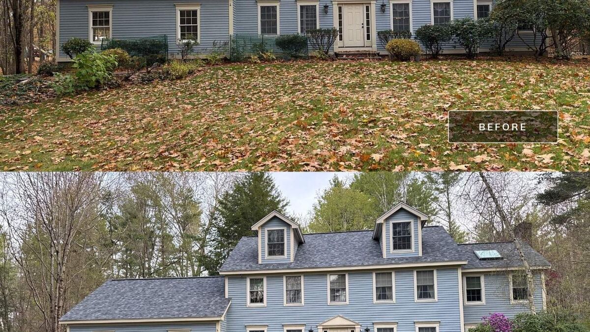 Completed roofing project by Compass Exteriors in Stratham, NH