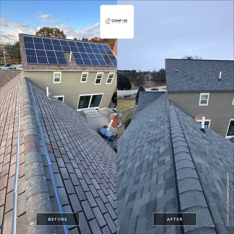 Full Reroof Finished in a Day Ahead of a Snowstorm — Exeter, NH — completed by Compass Exteriors in Exeter