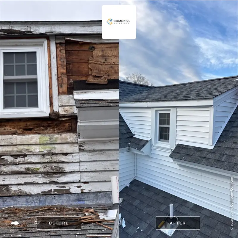 Rot Repair and Window Reframing Before New Siding — Exeter, NH — completed by Compass Exteriors in Exeter