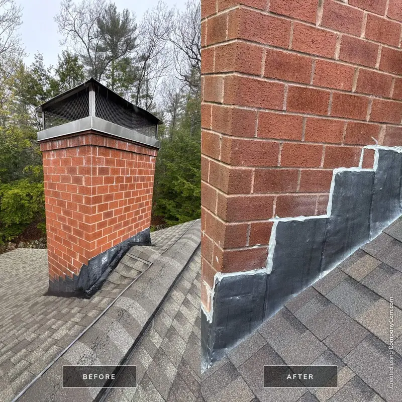 Teak Shingle Reroof Finished Through a Sudden Thunderstorm — Amherst, NH — completed by Compass Exteriors in Amherst