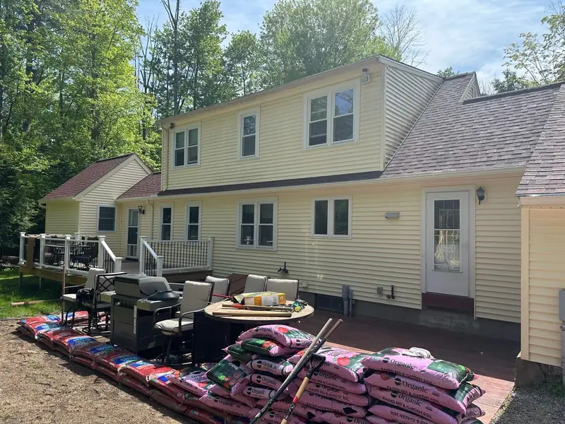 IKO Dynasty Monaco Red Shingles Replace Old Roof — Hillsborough, NH — completed by Compass Exteriors in Hillsborough