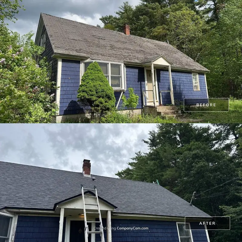 Onyx Black Roof Replacement Near the Exeter YMCA — Proactive Reroof With Matching Black Details — completed by Compass Exteriors in Exeter