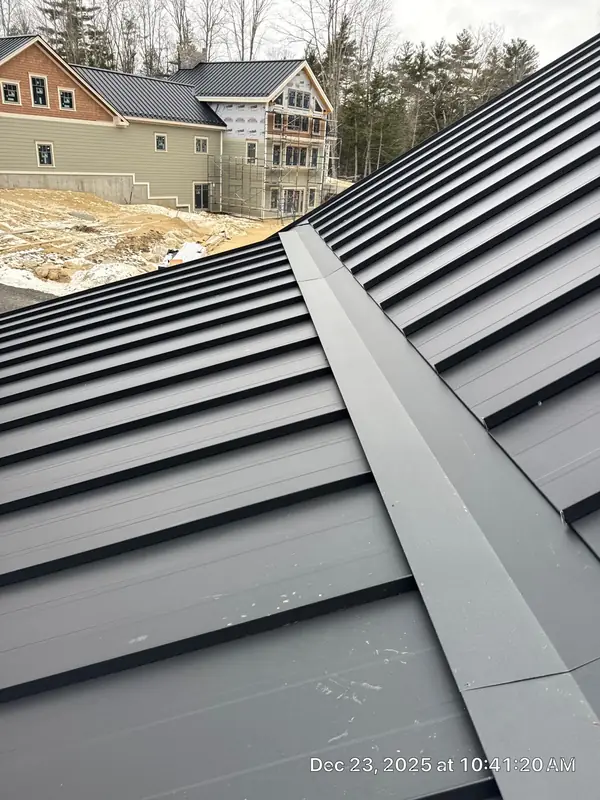 New Build Gets Precision-Seamed Standing Metal Roof — New Ipswich, NH — completed by Compass Exteriors in New Ipswich
